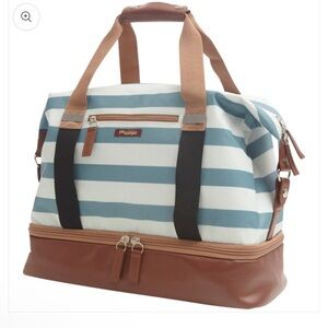 Po Campo Midway Weekender Blue & White Striped Bag used